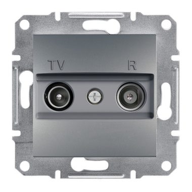 SCHNEIDER EPH3300162 ASFORA TV / R socket, end cap, 1 dB, steel