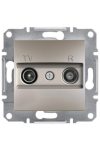 SCHNEIDER EPH3300169 ASFORA TV / R socket, terminal block, 1 dB, bronze