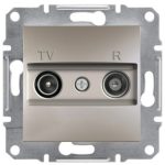   SCHNEIDER EPH3300169 ASFORA TV / R socket, terminal block, 1 dB, bronze