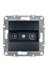 SCHNEIDER EPH3300171 ASFORA TV / R socket, terminal block, 1 dB, anthracite