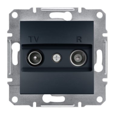 SCHNEIDER EPH3300171 ASFORA TV / R socket, terminal block, 1 dB, anthracite