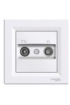 SCHNEIDER EPH3300221 ASFORA TV / R socket, through, 4 dB, white