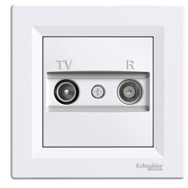 SCHNEIDER EPH3300221 ASFORA TV / R socket, through, 4 dB, white