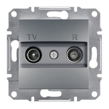 SCHNEIDER EPH3300362 ASFORA TV / R socket, through, 8 dB, steel