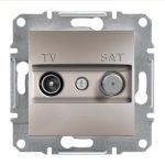   SCHNEIDER EPH3400169 ASFORA TV / SAT socket, terminal block, 1 dB, bronze