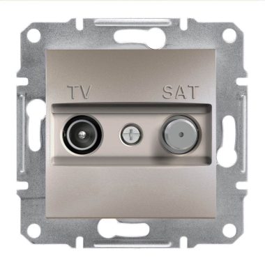 SCHNEIDER EPH3400169 ASFORA TV / SAT socket, terminal block, 1 dB, bronze