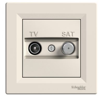 SCHNEIDER EPH3400223 ASFORA TV / SAT socket, through, 4 dB, beige