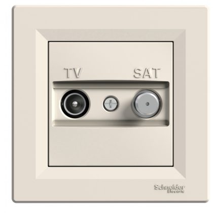   SCHNEIDER EPH3400223 ASFORA TV / SAT socket, through, 4 dB, beige