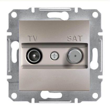   SCHNEIDER EPH3400269 ASFORA TV / SAT socket, through, 4 dB, bronze