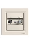 SCHNEIDER EPH3400323 ASFORA TV / SAT socket, through, 8 dB, beige