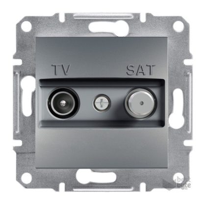   SCHNEIDER EPH3400362 ASFORA TV / SAT socket, through, 8 dB, steel