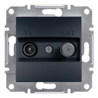 SCHNEIDER EPH3400371 ASFORA TV / SAT socket, through, 8 dB, anthracite