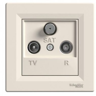 SCHNEIDER EPH3500123 ASFORA TV / R / SAT socket, terminal block, 1 dB, beige