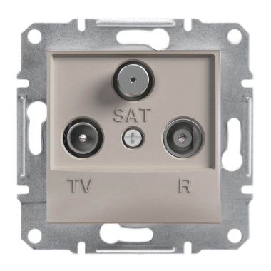 SCHNEIDER EPH3500169 ASFORA TV / R / SAT socket, terminal block, 1 dB, bronze