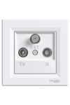 SCHNEIDER EPH3500221 ASFORA TV / R / SAT socket, through, 4 dB, white