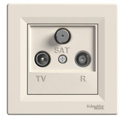   SCHNEIDER EPH3500223 ASFORA TV / R / SAT socket, through, 4 dB, beige
