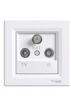 SCHNEIDER EPH3500321 ASFORA TV / R / SAT socket, through, 8 dB, white