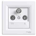   SCHNEIDER EPH3500321 ASFORA TV / R / SAT socket, through, 8 dB, white