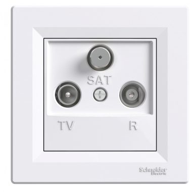 SCHNEIDER EPH3500321 ASFORA TV / R / SAT socket, through, 8 dB, white