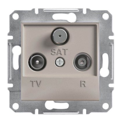   SCHNEIDER EPH3500369 ASFORA TV / R / SAT socket, through, 8 dB, bronze