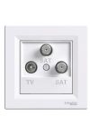 SCHNEIDER EPH3600121 ASFORA TV / SAT / SAT socket, terminal block, 1 dB, white