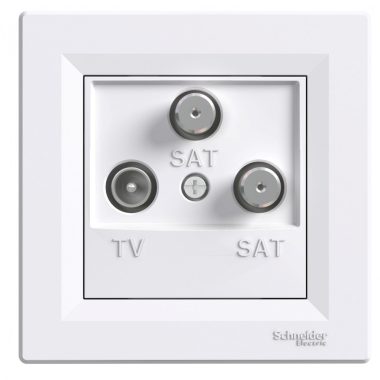 SCHNEIDER EPH3600121 ASFORA TV / SAT / SAT socket, terminal block, 1 dB, white