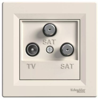   SCHNEIDER EPH3600123 ASFORA TV / SAT / SAT socket, terminal block, 1 dB, beige