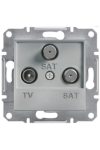 SCHNEIDER EPH3600161 ASFORA TV / SAT / SAT socket, end cap, 1 dB, aluminum