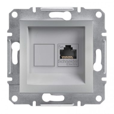 SCHNEIDER EPH4300161 ASFORA 1xRJ45 Cat5e UTP socket, aluminum