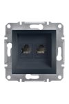 SCHNEIDER EPH4400171 ASFORA 2xRJ45 Cat5e UTP socket, anthracite