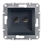   SCHNEIDER EPH4400171 ASFORA 2xRJ45 Cat5e UTP socket, anthracite