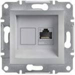 SCHNEIDER EPH4700161 ASFORA 1xRJ45 Cat6 UTP socket, aluminum