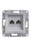 SCHNEIDER EPH4800161 ASFORA 2xRJ45 Cat6 UTP socket, aluminum