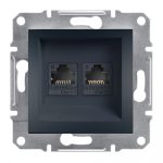   SCHNEIDER EPH4800171 ASFORA 2xRJ45 Cat6 UTP socket, anthracite