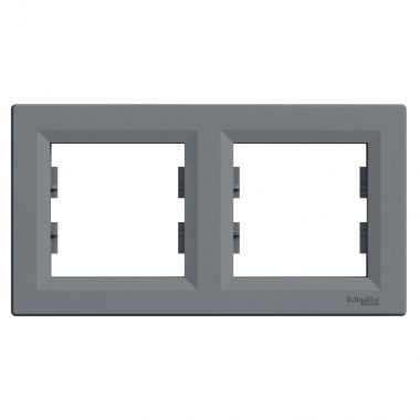 SCHNEIDER EPH5800262 ASFORA Double frame, horizontal, steel