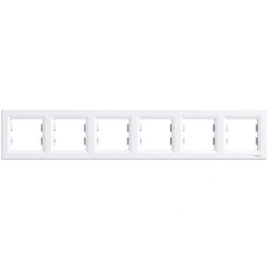 SCHNEIDER EPH5800621 ASFORA Six frames, horizontal, white