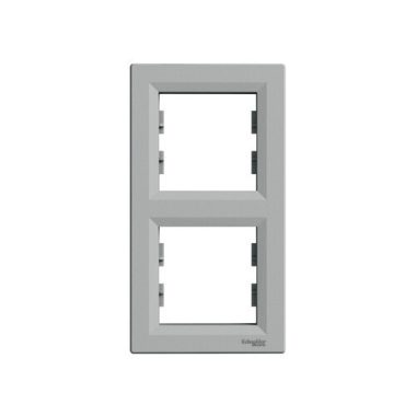 SCHNEIDER EPH5810261 ASFORA Double frame, vertical, aluminum