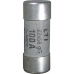   ETI 006711010 CH22/P gG 10A/690V, kiütőszeges hengeres biztosító, Ø22mm x 58mm