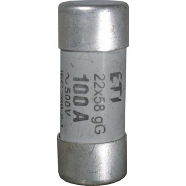 ETI 006711010 CH22/P gG 10A/690V, kiütőszeges hengeres biztosító, Ø22mm x 58mm