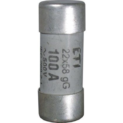   ETI 006711050 CH22/P aM 50A/690V kiütőszeges hengeres biztosító, Ø22mm x 58mm