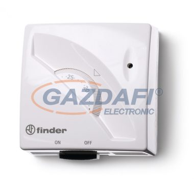 FINDER 1T.01.1 mechanikus, vezetékes szobatermosztát 1T011, 250V, 16A, IP20, fehér