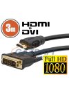 20381 DVI-D / HDMI kábel · 3 m