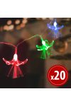 Family Decor 56518 LED fényfüzér - virágos - 20 LED - 2,85 méter - színes - 2 x AA