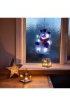 Family Christmas 56530D LED-es PVC ablakdekor - hóember - 26 x 17 cm - melegfehér - 3 x AAA