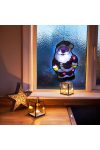 Family Christmas 56530E LED-es PVC ablakdekor - mikulás - 27 x 17 cm - melegfehér - 3 x AAA