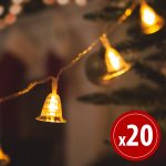   Family Christmas 58216 LED fényfüzér - csengettyű - 2,3 m - 20 LED - melegfehér - 3 x AA