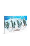 Family Decor 58479 LED-es fali kép - "Let it snow" manók - 20 hidegfehér LED - 40 x 30 cm