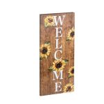   Family Decor 58503 LED-es fali kép - "Welcome" napraforgós - 8 melegfehér LED - 30 x 70 cm