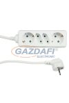 GAO 00129001 Asztali elosztó 2+2-es, 1.4m, 3x1.5, fehér ; 250V, 16A, 1.4m, H05VV-F 3x1.5 mm², IP20