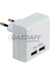 GAO 0430H USB 2-es töltőadapter 250V, 2100mA, IP20